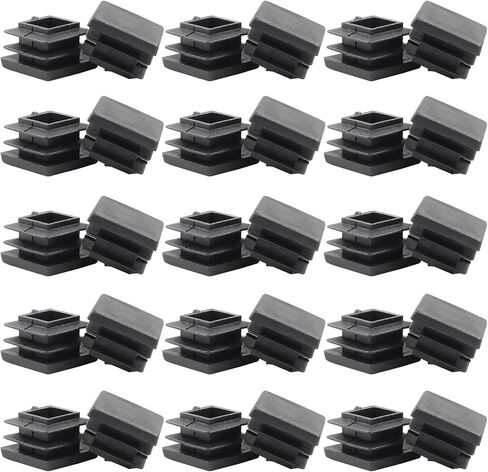 30 Pcs 1 Inch Square Black Plastic Plugs, Fit for 1 Inch Square Metal Tube, Tubing End Caps for Fence and Chair Legs in Saudi Arabia