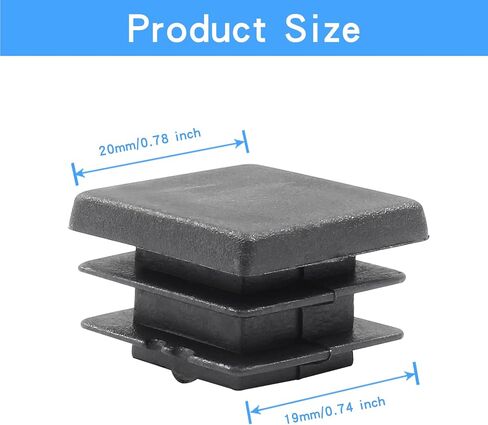 30 Pcs 1 Inch Square Black Plastic Plugs, Fit for 1 Inch Square Metal Tube, Tubing End Caps for Fence and Chair Legs in Saudi Arabia