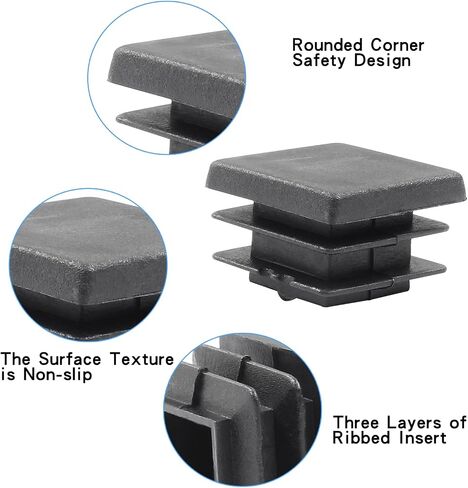 30 Pcs 1 Inch Square Black Plastic Plugs, Fit for 1 Inch Square Metal Tube, Tubing End Caps for Fence and Chair Legs in Saudi Arabia