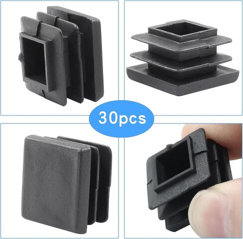 30 Pcs 1 Inch Square Black Plastic Plugs, Fit for 1 Inch Square Metal Tube, Tubing End Caps for Fence and Chair Legs in Saudi Arabia