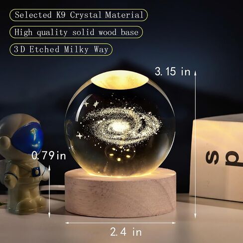 3D Dolphin Crystal Ball Night Light,Dolphin Figurine Lamp,Decorative Glass Sphere Ball Paperweight Crystal Sea Animal Decorations for Home(2.4 in) in Saudi Arabia