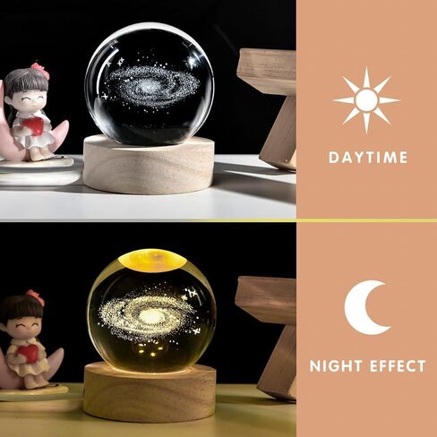 3D Dolphin Crystal Ball Night Light,Dolphin Figurine Lamp,Decorative Glass Sphere Ball Paperweight Crystal Sea Animal Decorations for Home(2.4 in) in Saudi Arabia