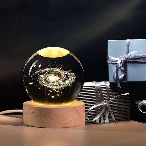 3D Dolphin Crystal Ball Night Light,Dolphin Figurine Lamp,Decorative Glass Sphere Ball Paperweight Crystal Sea Animal Decorations for Home(2.4 in) in Saudi Arabia
