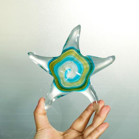 Hand Blown Art Glass Starfish Paperweight Glass Star Fish Figurines for Home Decor Gift in Kuwait