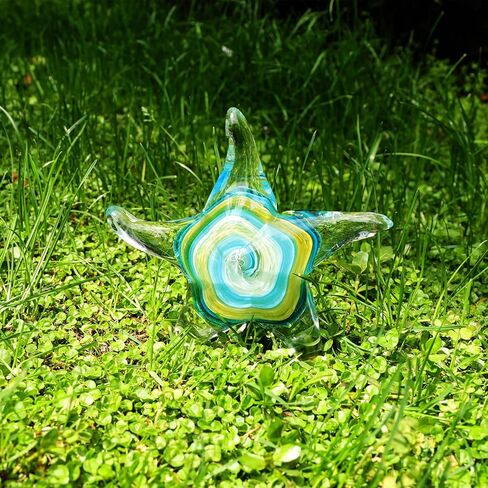 Hand Blown Art Glass Starfish Paperweight Glass Star Fish Figurines for Home Decor Gift in Kuwait