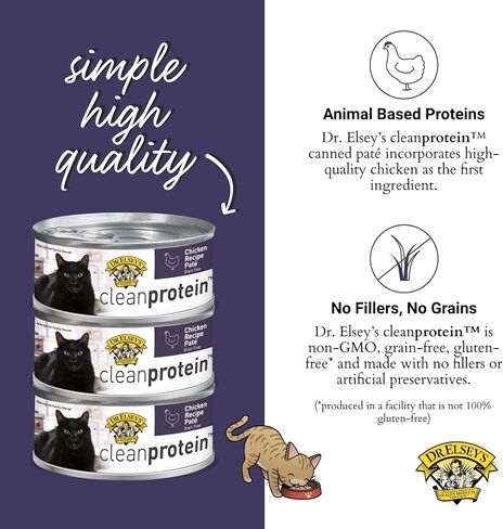 Dr. Elsey's cleanprotein Chicken Recipe Wet Cat Food (Case of 24), 2.75 oz Canned Food in Saudi Arabia