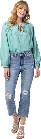 Judy Blue Women's High Waist Chew Hem Bootcut Jeans in Saudi Arabia