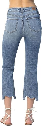 Judy Blue Women's High Waist Chew Hem Bootcut Jeans in Saudi Arabia
