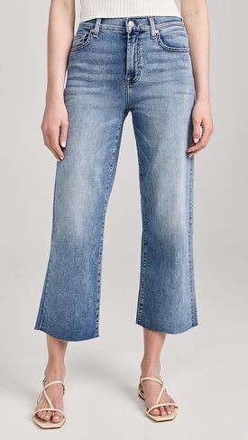 7 For All Mankind Women's Cropped Alexa W/Raw Cut Hem in Saudi Arabia