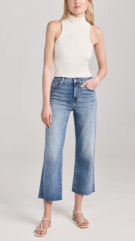 7 For All Mankind Women's Cropped Alexa W/Raw Cut Hem in Saudi Arabia