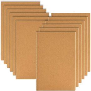Coopay 4 Pack Journal Notebook Kraft Brown Cover Lined Notebooks Bulk for Travelers - A5 Size - 210 mm x 140 mm - 60 Lined Pages/ 30 Sheets Making Plans Writing Memos Office School Supplies