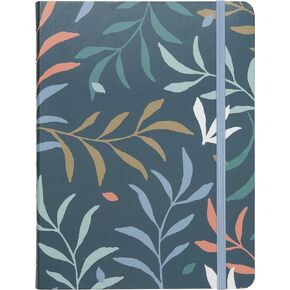 Filofax Botanical Collection, Refillable Notebook, A5 Size, 112 Ruled, Repositionable Pages, 56 Sheets, Blue (B179518U)