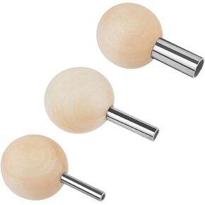 DICOSMETIC 3Pcs Auxiliary Tool for Attaching Safety Eyes Noses Stainless Steel Safety Eyes Crochet Tools with Wood Heads Doll Eyes Installation Tool for DIY Stuffed Doll Eye