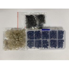 Sopplea 202 PCS 8 Kind of Size Black Plastic Safety Eyes for Doll,Puppet, Plush Animal Making and Teddy Bear