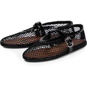 Crystal Rhinestone Flats for Women Buckle Strap Mary Jane Flats Glitter Studded Ballet Flats Comfortable Round Toe Casual Ballerina Dress Shoes