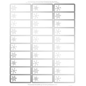 Silver Foil Snowflake Address Labels / Gift Tags - 120 Labels