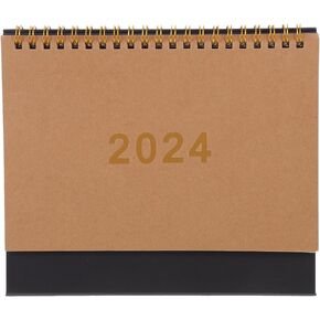 Office Decor 2024 Desktop Calendar Jul. 2023-Dec. 2024 Standing Flip Desktop Calendar Schedules Calendar for Home Office Planner Organizer(Kraft Paper) Office Desk Decor
