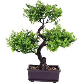 Artificial Bonsai Tree Faux Plants: Small Fake Plants Decor with Pots Bonsai Artificial Plants for Home Decor Indoor Office Windowsill Yard Desktop Display