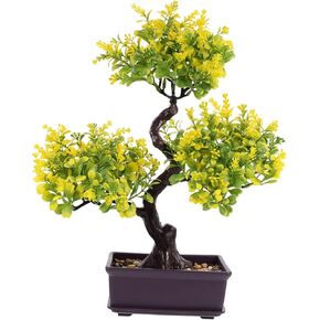 Artificial Bonsai Tree Faux Plants: Small Fake Plants Decor with Pots Bonsai Artificial Plants for Home Decor Indoor Office Windowsill Yard Desktop Display in Kuwait