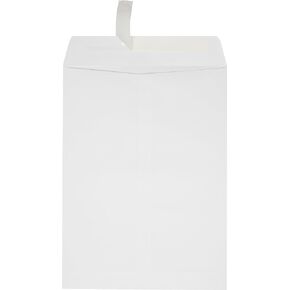 LUXPaper 9 x 12 Open End Window Envelopes | Peel & Press | White Linen | 80lb. Text | 50 Qty