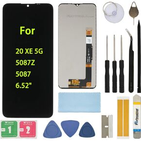 Screen Replacement for TCL 20XE 5G 5087Z 5087 6.52" Assembly LCD Display Touch Screen Digitizer with Tools Adhesive 20 XE