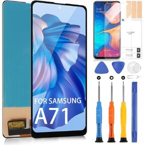 Screen Replacement for Samsung Galaxy A71 4G LCD Display A715 Digitizer Touch Screen Assembly Repair Parts for SM-A715F,SM-A715W,SM-A715X（Black No Figerprint Function）