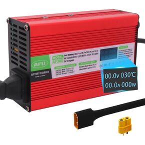 58.8V 5A Li-ion Charger with OLED Display for 14S 52V Li-ion Battery Smart Battery Charger（DC XT60 Male Connector）