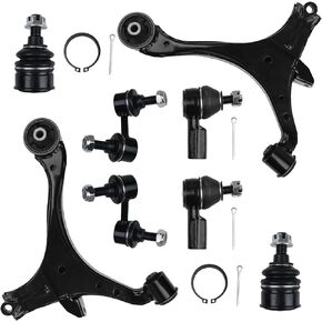 KUSATEC 8PCS Front Lower Control Arm with Ball Joints for 2001-2005 Honda Civic Coupe Sedan Suspension Kit, Replacement K640288 K640287 K90332 K90454 K90455 ES3581