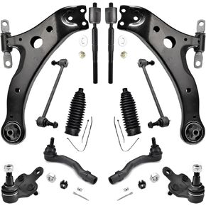 ASTARPRO - 12pcs Suspension Kit Front Lower Control Arms and Lower Ball Joints/Tie Rod End Outer and Boot/Front Sway Bar Links Compatible with 2002-2003 Toyota Camry Lexus ES300