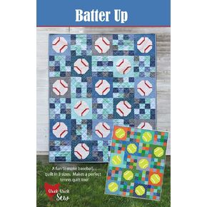 Batter Up Baseball Quilt Pattern Three Sizes #183