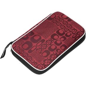 Ping Pong Paddle Cover - Table Tennis Racket Case Bag Apply to Storage Organize (10.6 x 6.7 -Inch, Red)