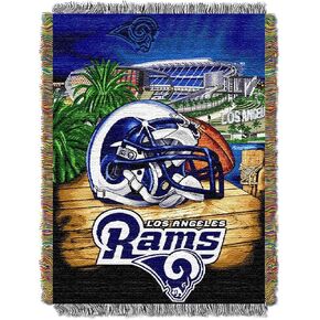 Northwest NFL Los Angeles Rams Unisex-Adult Woven Tapestry Throw Blanket, 48" x 60", Home Field Advantage