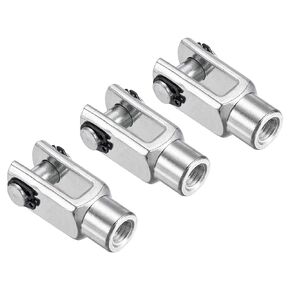 PATIKIL Air Cylinder Rod Clevis End 3 Pack 62mm Length M12x1.25 Female Thread Y Connector, Silver