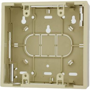 Leviton 42777-2IA Surface Mount Backbox, Dual Gang, Ivory, 1.89"