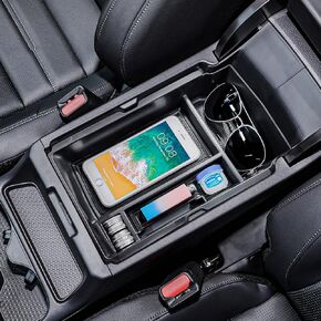 TACORBO Center Console Organizer Compatible with Honda CRV 2023 2024 2025 Accessories, Ideal CR-V Hybrid/EX/EX-L/LX/SE/Sport/Touring Insert Tray ABS Armrest Storage Box Keep Organized and Tidy, Black