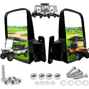 Golf Cart Rear View Mirror 16.5" Fits for EZGO, Yamaha, Club Car Universal Panoramic Rear View Mirror Kit Others Carts Golf Cart HD Glass Mirrors