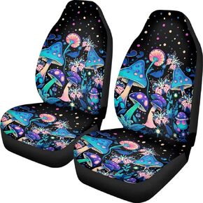 Dreaweet Aztec Horse Pattern Car Seat Covers for Women Men,2 Pcs Soft High Bucket Seat Cover Protector for Most Vehicles SUV Trucks,Patriotic Car Decor Accessories
