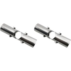 2PCS 25mm Metal Joint Stainless Steel Corner Fitting End Rails Clamps Structural Pipe Connector Metal Joint Chain Link Fence Clamp