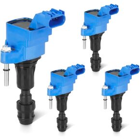 Set of 4 Ignition Coil Pack 2.4L Compatible with Chevy Equinox Cobalt HHR Malibu, Buick LaCrosse Regal Verano, GMC Terrain, Saturn Aura Ion Sky, Pontiac G5 G6 Solstice Replace UF491 C1552