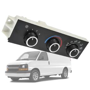Front A/C Heater Climate Control Module Compatible with 1996-2014 Chevrolet Express 1500 GMC Savana 1500 1996-2020 Chevrolet Express 2500 3500 HVAC Air Conditioning Control Panel # 599-217, 15073274
