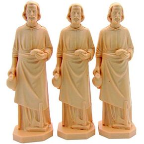 3 X St Joseph Statue Home Seller Faith Saint House 3.5 Inch Figurine NEW