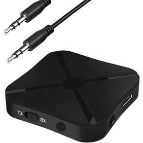 Wireless Bluetooth Transmitter Receiver Adapter, 2-in-1 Wireless 3.5mm AUX aptX Low Latency Bletooth 4.2 Adapter for TV/Home Sound System for Single Bluetooth Signal Device
