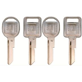 4 Keys Set - New GM Logo OEM"A" Ignition +"B" Doors/Trunk Key Blanks Uncut 320588 + 320589 Fits Select GM Vehicles