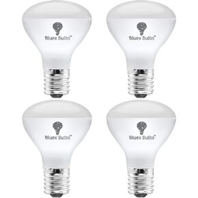 4 Pack R14 LED Bulb 4W E17 Base Mini Reflector Floodlight Light Bulb Dimmable 2700K Warm White - 40W Equivalent - e17 LED Bulb Dimmable E17 Intermediate Base Mini Light Bulbs, Curio Cabinet Light Bulb