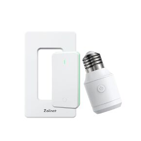 500W Remote Control Light Bulb Socket, Wireless Light Switch for Pull Chain Lighting Fixture, E26 E27 Bulbs Base Holder, Programmable, No Wiring Needed, for Bedroom, Stair, Closet & Garage