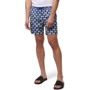 Psycho Bunny Men's Standard Colchester AOP Lightweight Swim Trunks