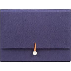 U Brands Vintage Geo Fashion Expandable File Folder, Letter Size, 7 Pockets, Navy, 3504U04-24