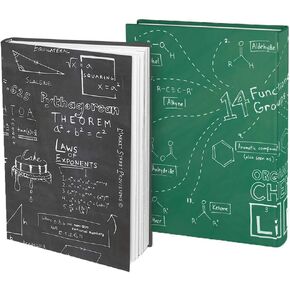 Custom STEM Jumbo-Sized Stretchable Book Cover Bundle (Pack of 2, 1 Organic Chemistry + 1 Math)