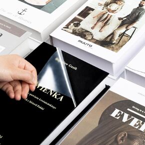 COSNIGHT Clear Contact Paper Peel and Stick for Book Cover Protector 17.7in x 5ft/Roll, Clear Self Adhesive to Cover Books and Documents