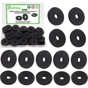 30 قطعة من غسالة المطاط الأسود 1 OD × 1/4 ID × 1/8 سُمك شديدة التحمل مقاومة للتآكل، غسالات مطاطية مسطحة لفواصل البراغي P-043-BOX in Kuwait